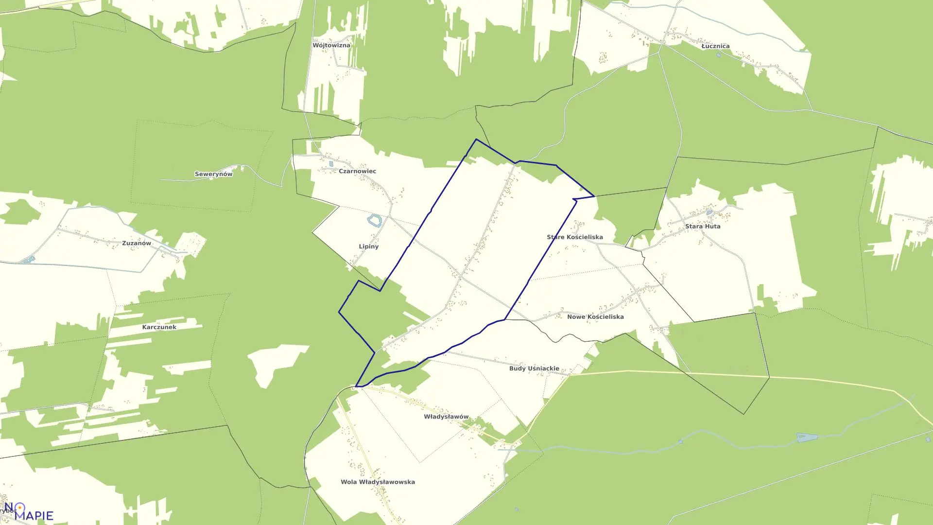 Mapa obrębu NATOLIN gmina Osieck